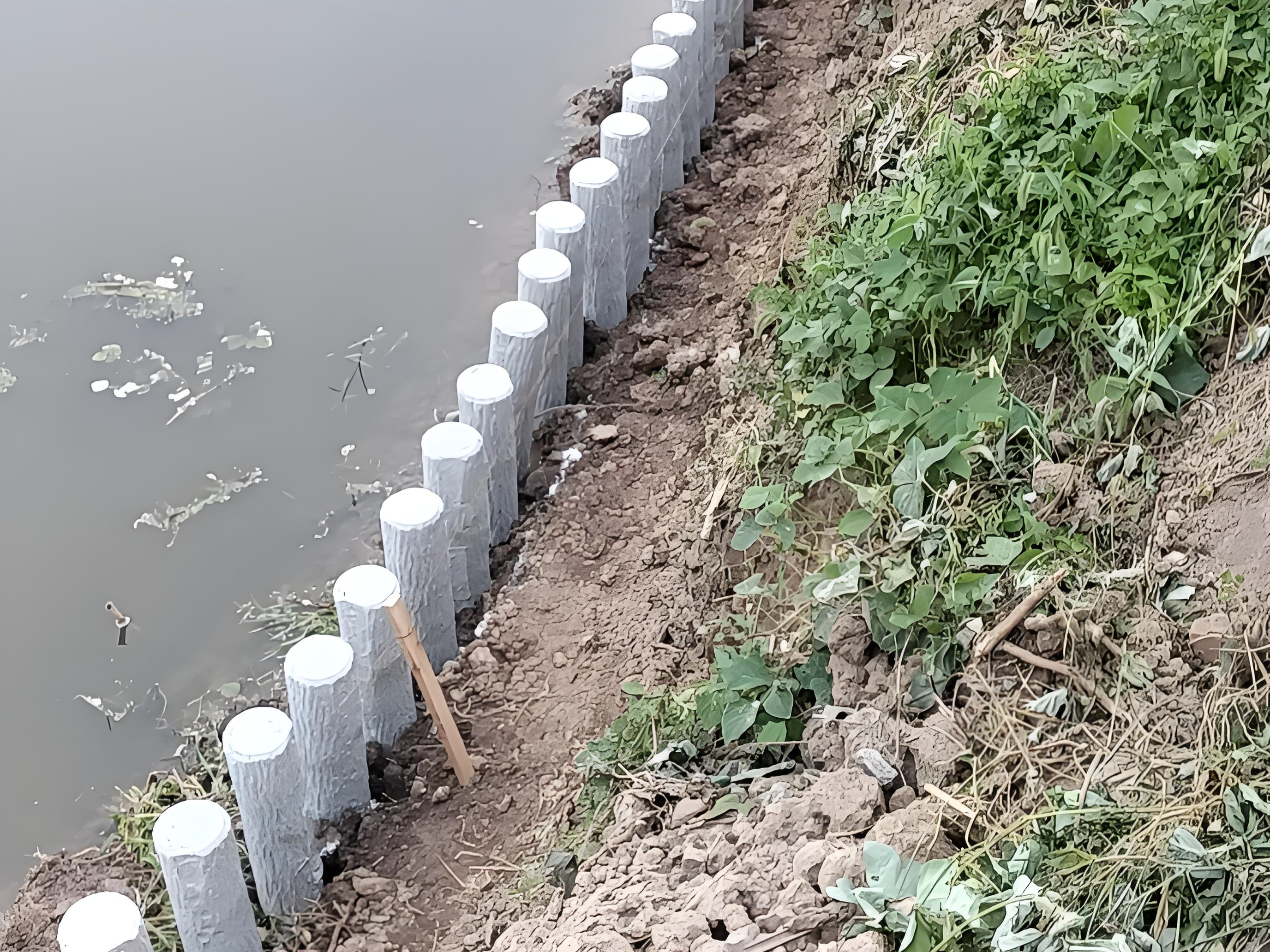 水泥仿木樁施工隊泓樺錦嘉-水泥仿木樁適合用于河道防護嗎？